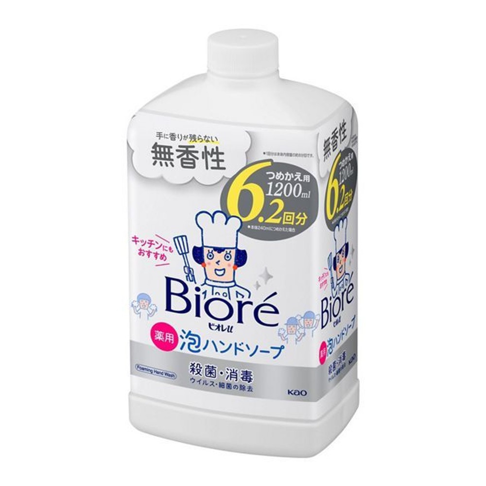 ビオレｕ　泡ハンドソープ　無香性　つめかえ用　１２００ｍｌ, 無香性, 1200ml