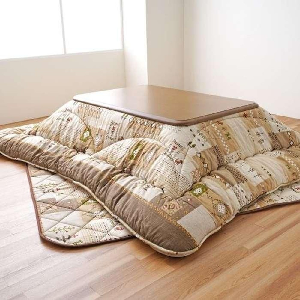 イケヒコ こたつ布団 掛敷セット 『アムル』 掛布団 約205&times;205cm/敷 約190&times;190cm  ベージュ 【メーカー直送・代引不可】, ベージュ, 205&times;205cm