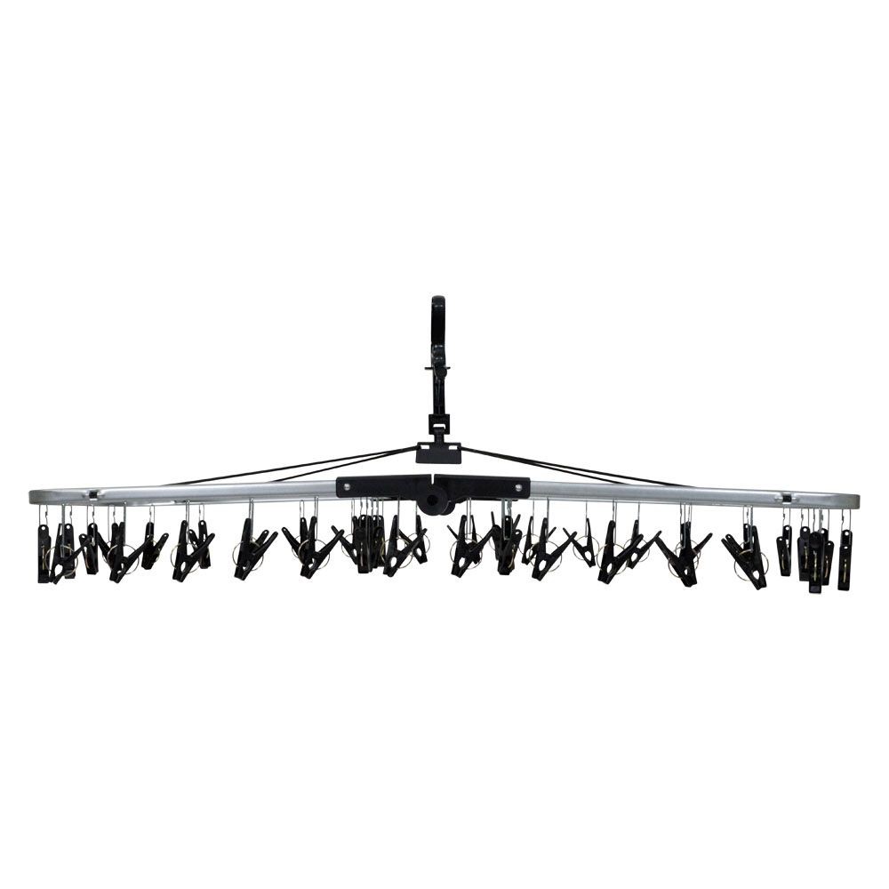 ウィザ WIZ'A　ひっぱって取り込めるスーパーメタル洗濯ハンガー　４０ピンチ, シルバー, 40ピンチ