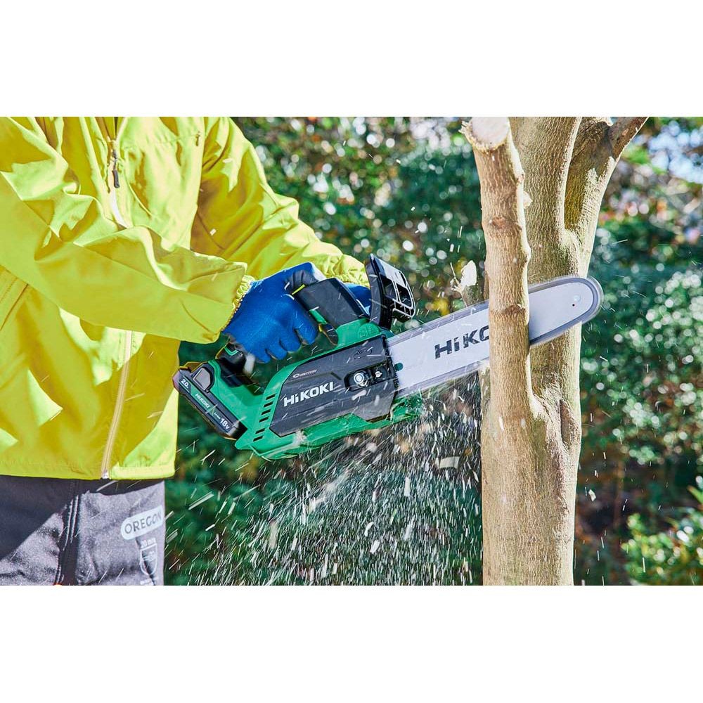 【数量限定】ハイコーキ HiKOKI 18V チェンソー CS1825DC(BC) 250mm 充電式 蓄電池・充電器セット, アグレッシブグリーン, 18V
