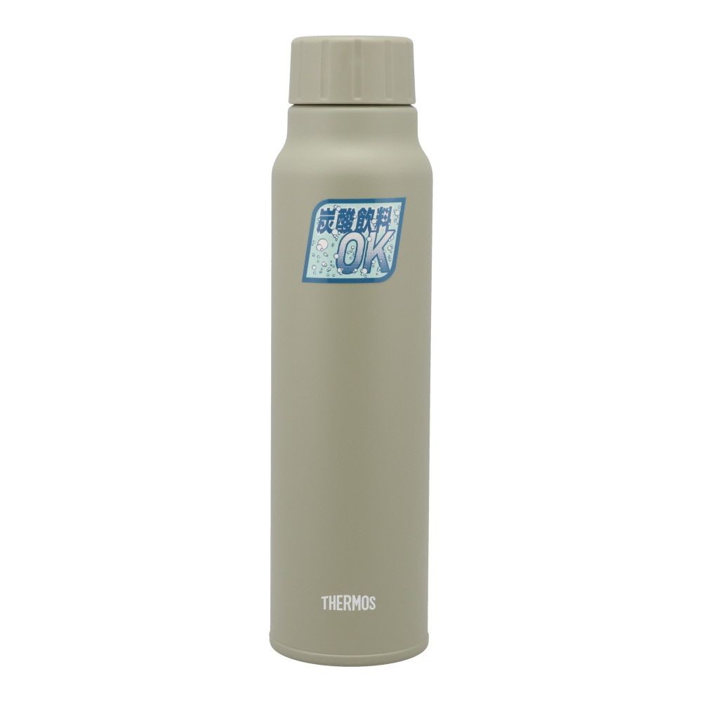 保冷炭酸飲料ボトル　ＦＪＫー750　ＫＫＩ, カーキ, 750ml