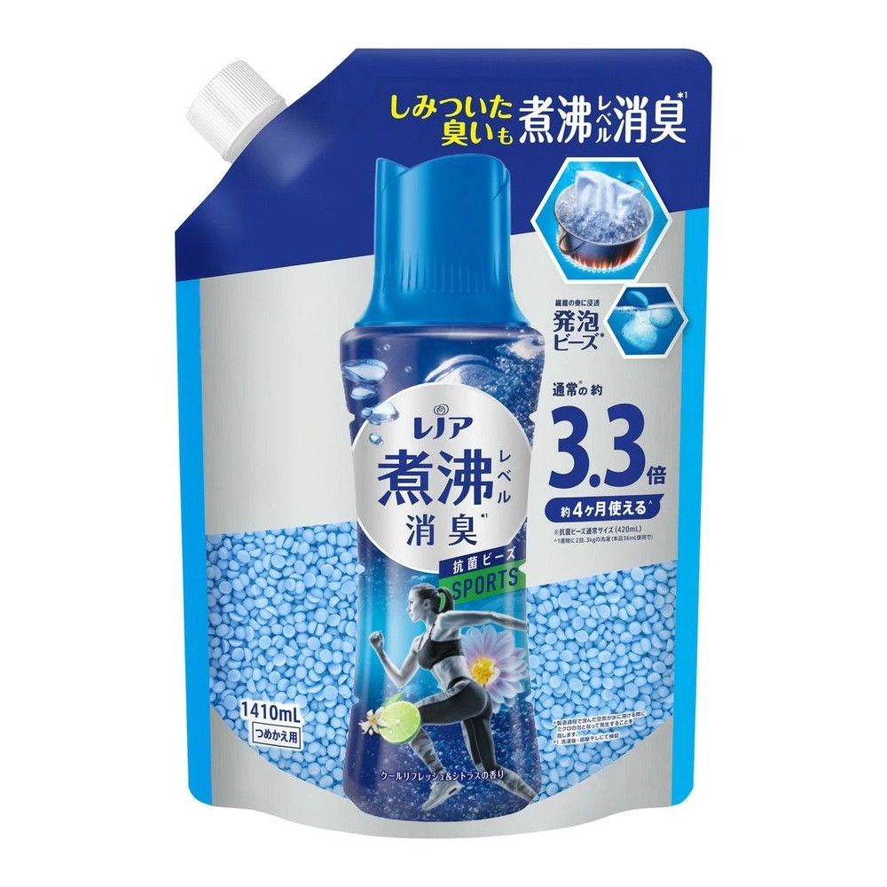 レノア　煮沸レベル消臭　抗菌ビーズ　ＳＰＯＲＴＳ　詰替　超特大　１４１０ｍｌ, スポーツ, 1410ml