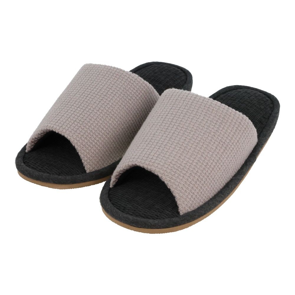 黒紙布ワッフル調　外縫い　グレー　ＬＬ, グレー, 2Lサイズ