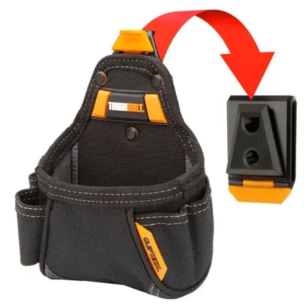 TOUGHBUILT（タフビルト）　テープメジャーポーチ　TB-CT-25　ClipTech対応　工具ポーチ　5ポケット, 黒, TB-CT-25