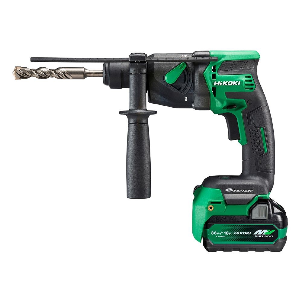ハイコーキ　HIKOKI １８Ｖロータリハンマ（蓄電池２個、充電器付き） DH18DPB (2XPZ), グリーン, DH18DPB (2XPZ)