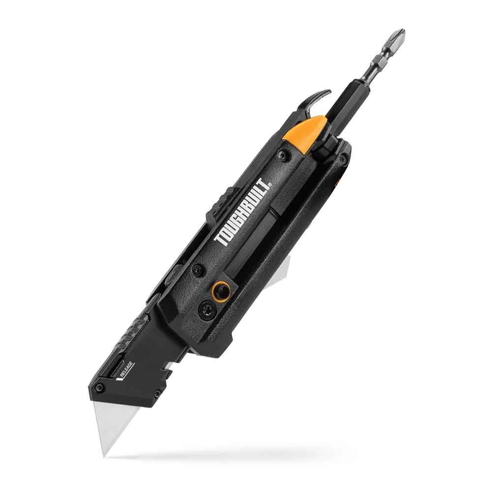 TOUGHBUILT（タフビルト）　5in1 電工用フォールディングユーティリティナイフ　TB-H4-12-IM , 黒, TB-H4-12-IM