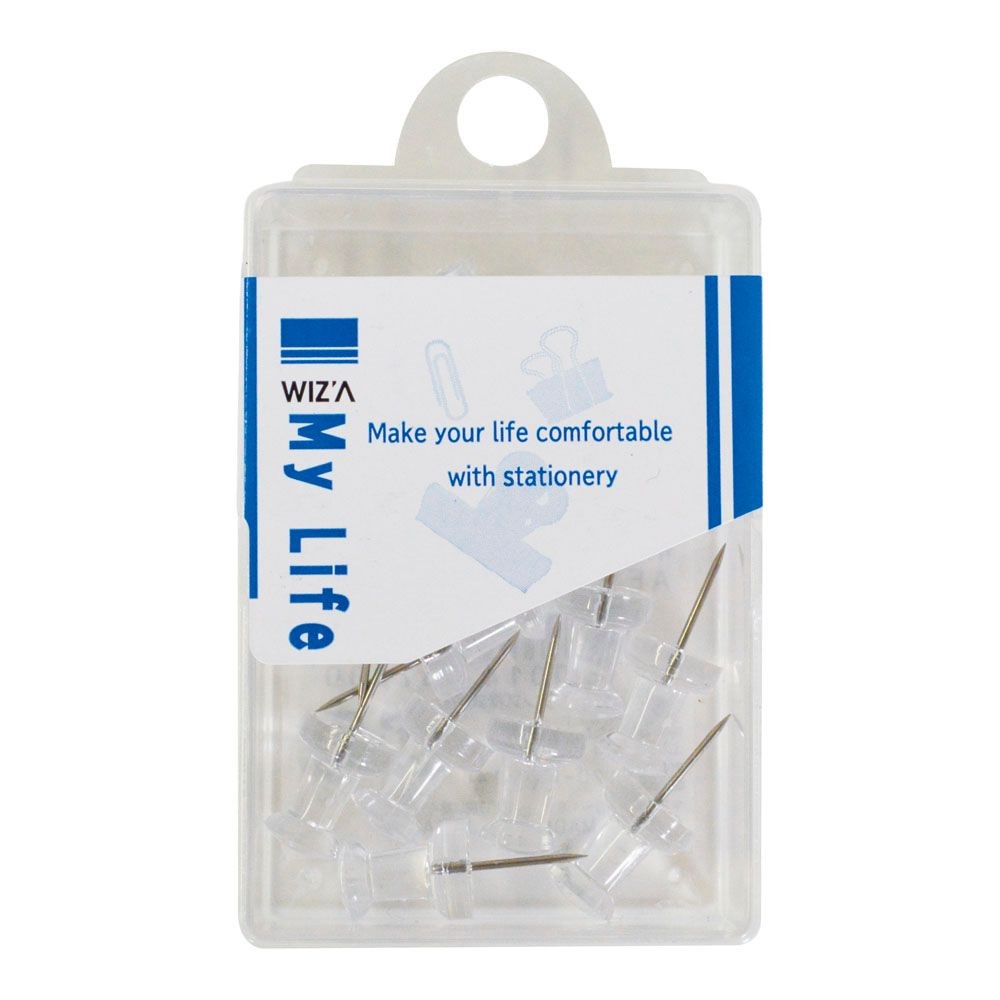 ウイザ WIZ'Aダルマ画鋲15本入, 透明, 15本