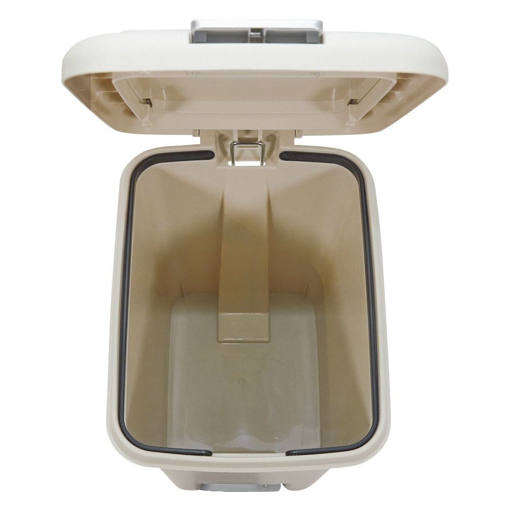 いちいち踏まなくていい ポイポイ投入口付きペダルペール, ホワイト（10L）, 10L