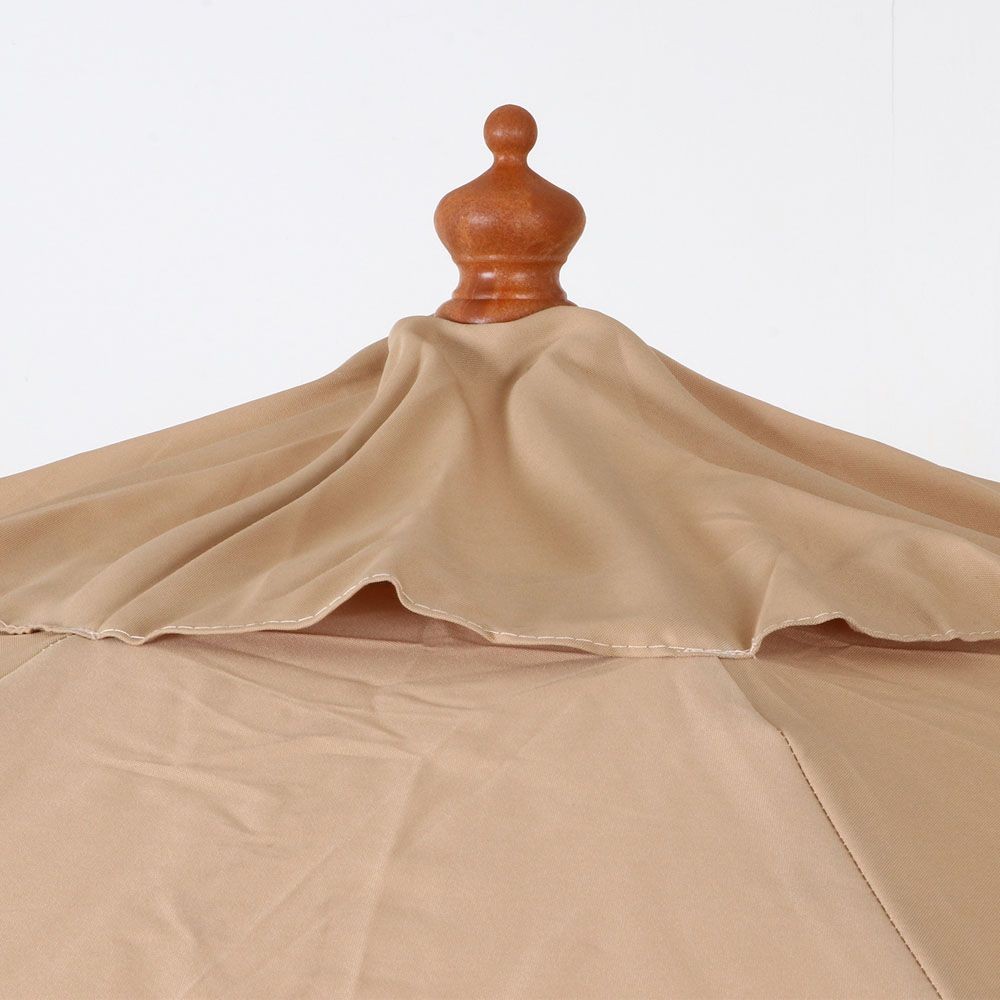 不二貿易  木製パラソル　210ｃｍ, アイボリー, 直径約209cm