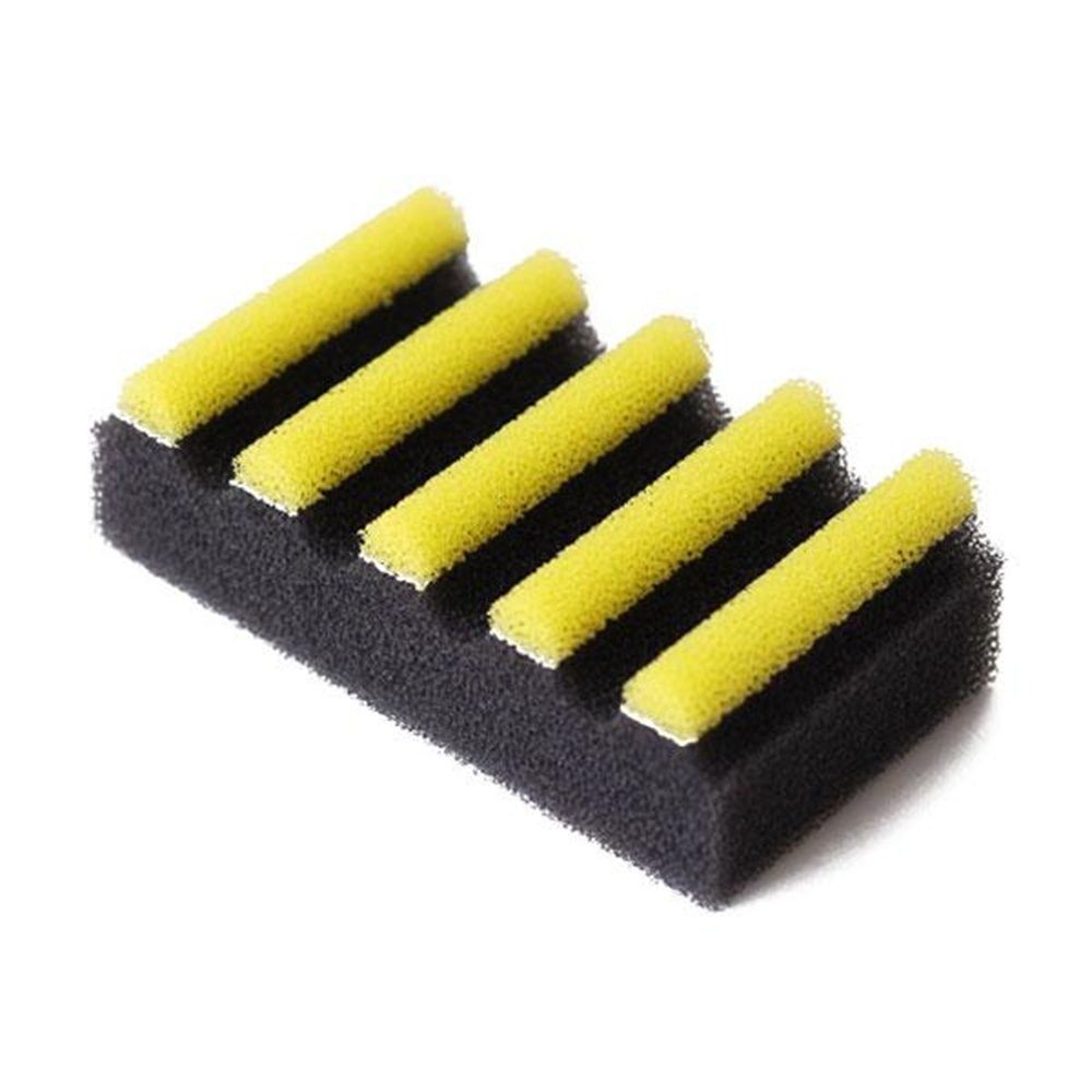 ティディ tidy ボーダースポンジ イエローブラック, イエローブラック, 幅115mm&times;奥行65mm&times;高さ35mm