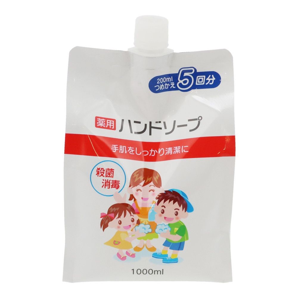 薬用ハンドソープ　１Ｌ　詰替スパウト付, 液体, 1000ml