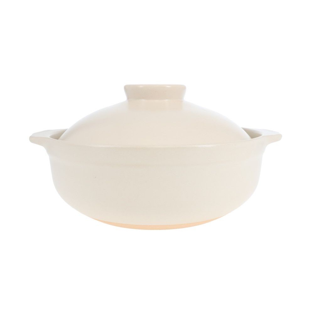 ガス火用土鍋　アイボリー　8号, アイボリー, 8号