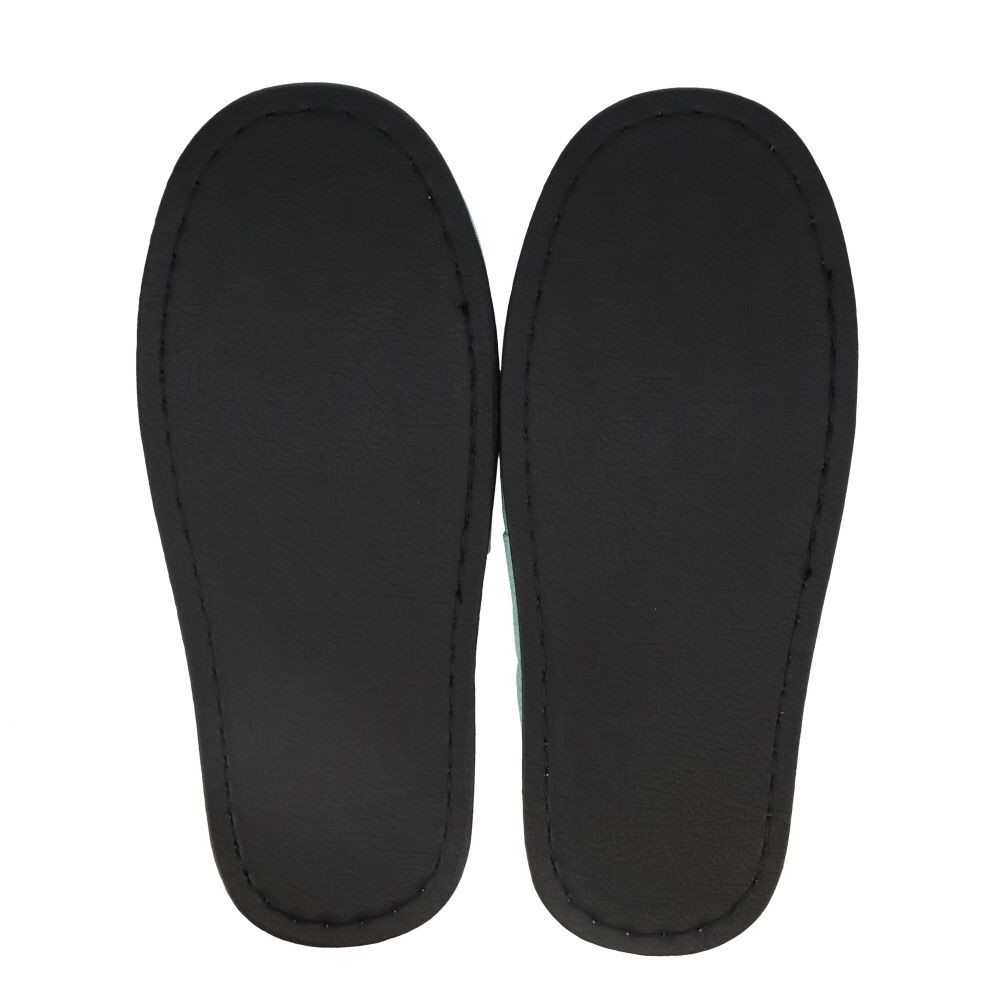 ムレにくい麻混スリッパ, ミント, Lサイズ