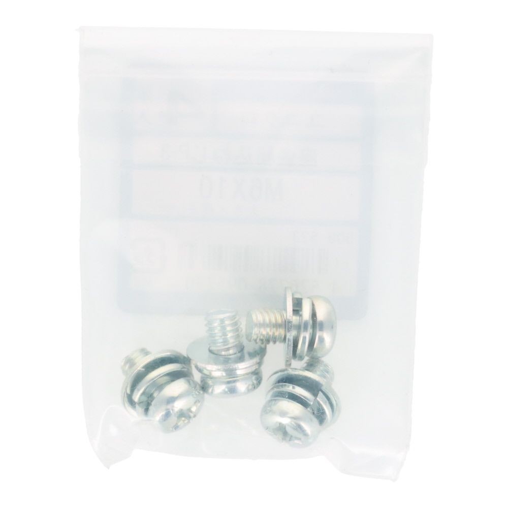 座金組込ねじ　Ｐー３　ユニクロ　Ｍ６&times;１０　４本入, ねじ, M6&times;10