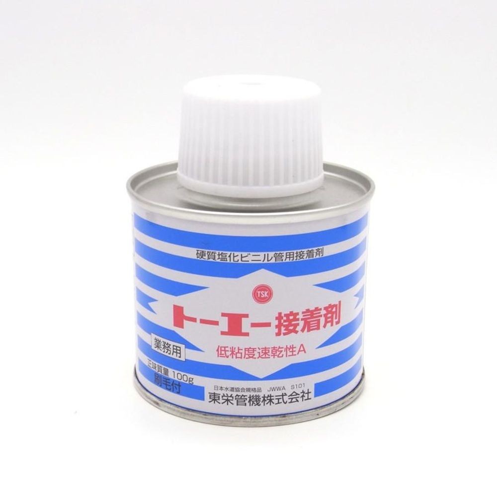 東栄管機 塩ビ管用接着剤 100g 低粘度速乾性, 透明, 100g