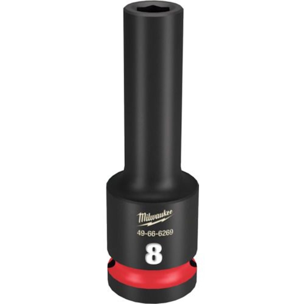 milwaukee SHOCKWAVE IMPACT DUTY ディープインパクトソケット 1/2インチ(12.7mm)角 8mm, 49-66-6269, 8mm