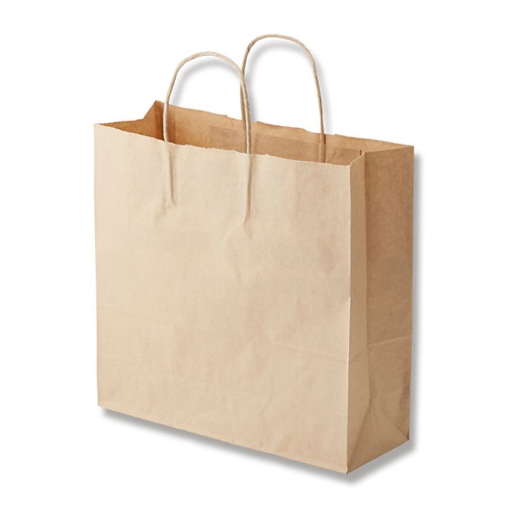 シモジマ　紙袋　25チャームバッグ　3才　未晒無地　50枚, 未晒無地, 3才