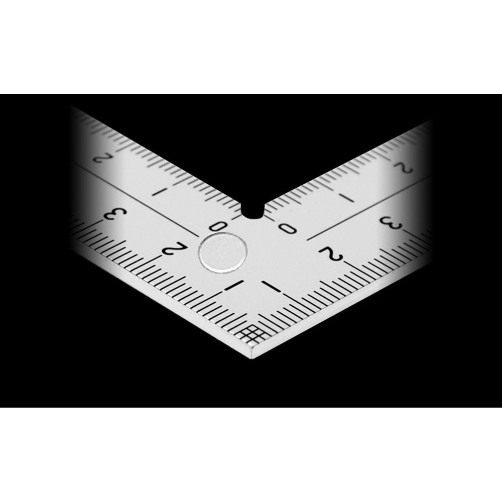 曲尺厚手広巾 シルバー 15cm表裏同目8段目盛cm表示マグネット付, シルバー, 15cm