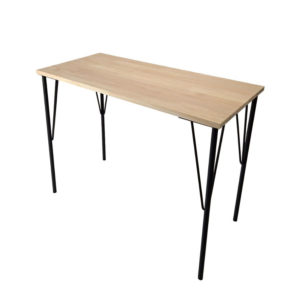 パイン修正材スチール脚付　テーブル組立キット　板サイズ900&times;440&times;18mm　脚サイズ690mm, パイン(900&times;440), 690mm脚