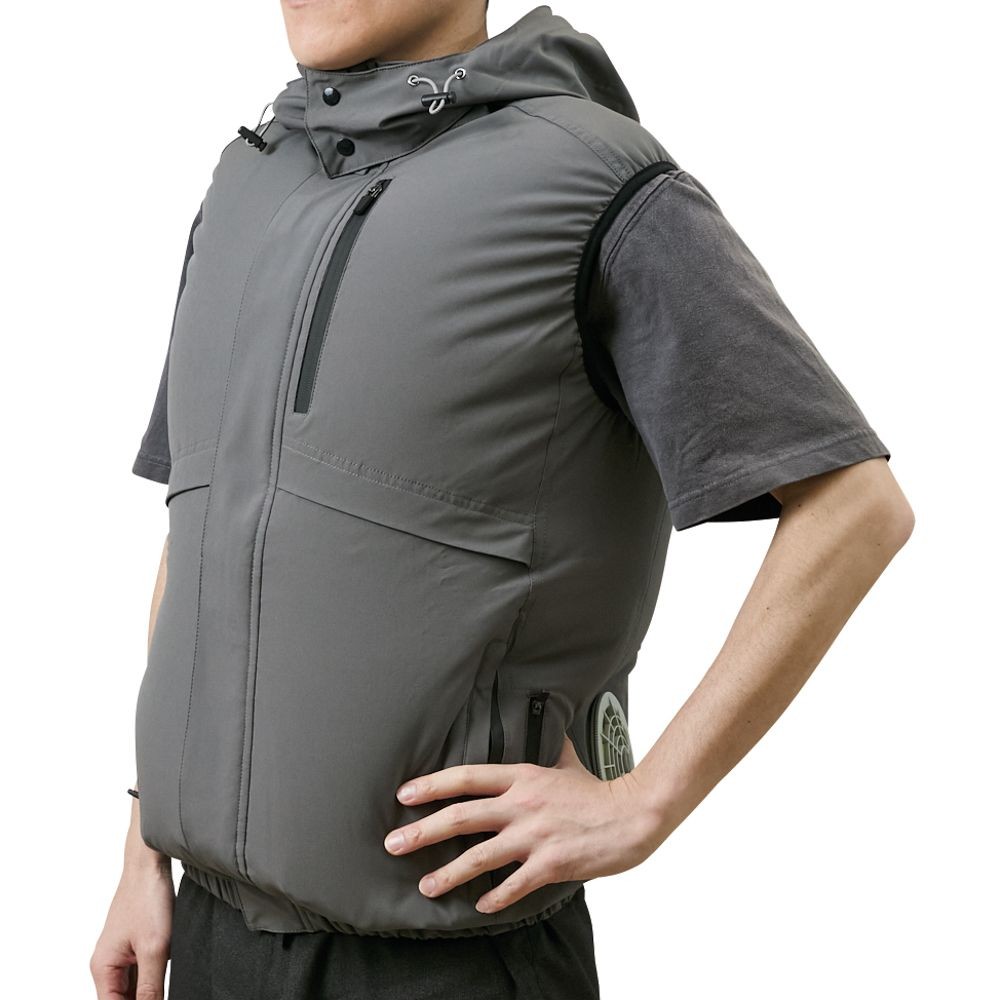 【2025年モデル】ウイザ WIZ'A 空調ウェアＰＲＯ　ベスト　チャコールグレー, チャコールグレー, Mサイズ