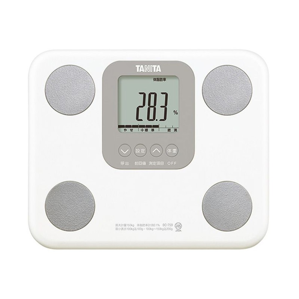 タニタ　乗るだけで測定ができる体組成計　ＢＣ759, ホワイト, 〜150kg