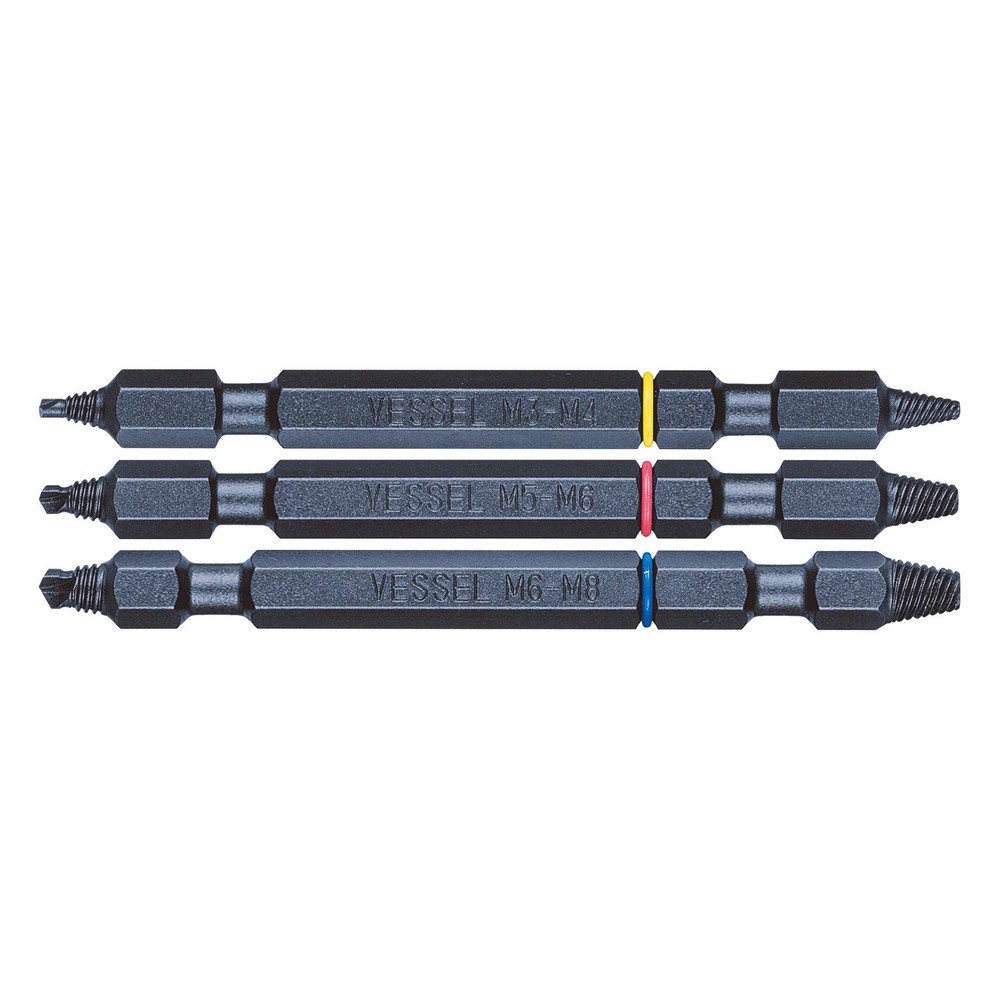 ネジはずしビット No.NEJ-123, NEJ-123, NEJ-1,NEJ-2,NEJ-3 各1本