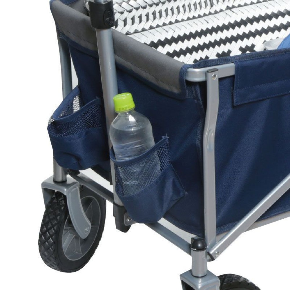折畳み4輪レジャーワゴン ネイビー, ネイビー, 長さ940×幅515x高さ540mm
