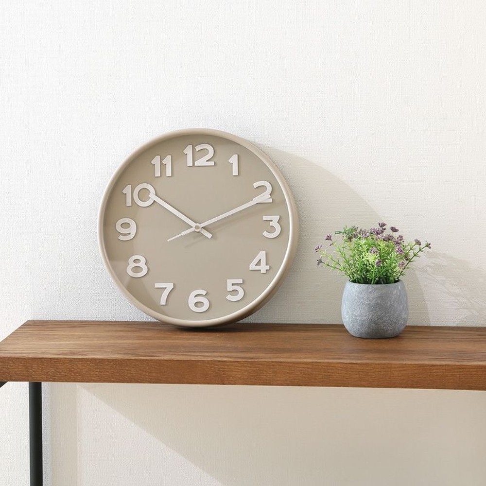 掛時計　スピカ2　30cm, サンドベージュ, 30cm