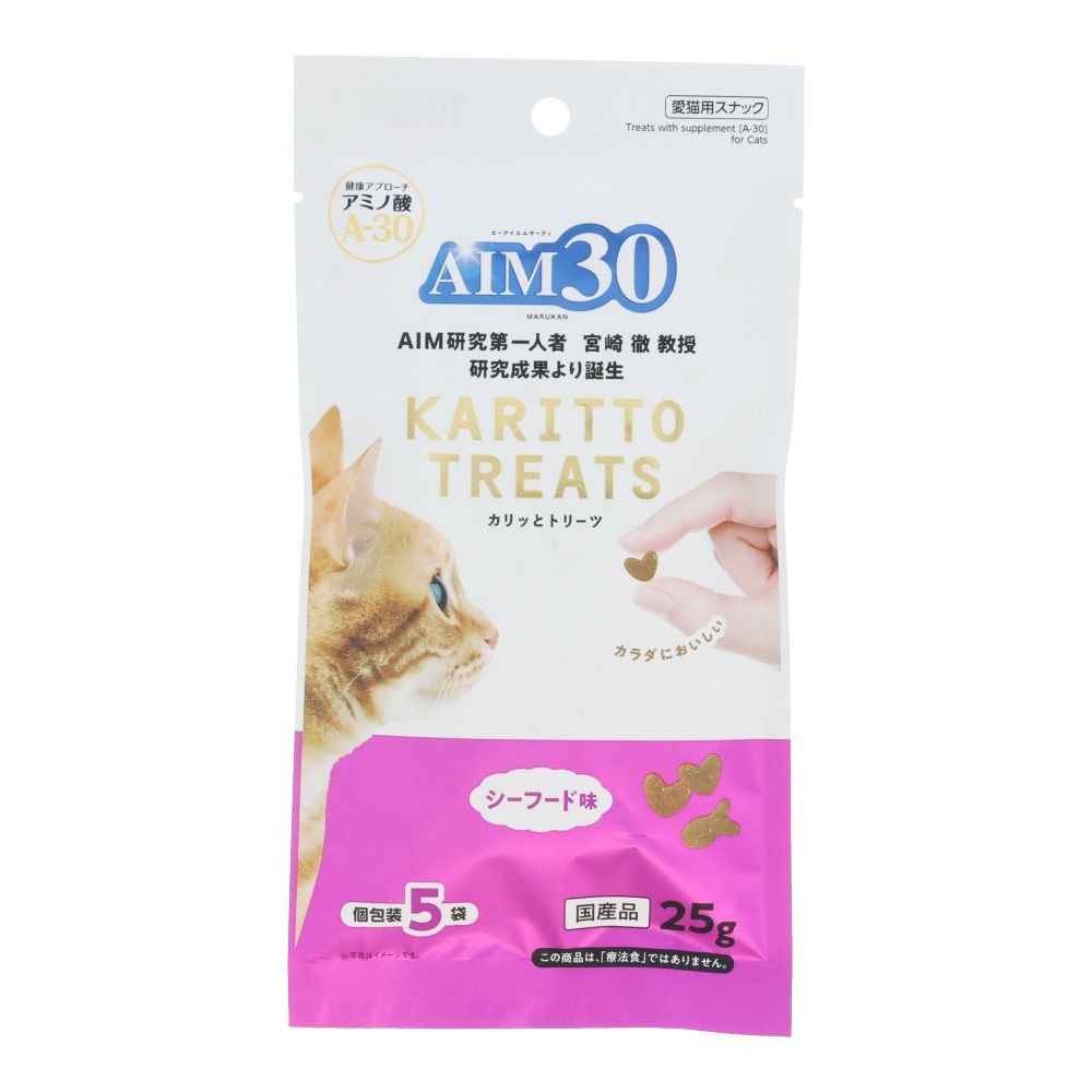 ＡＩＭ３０ カリッとトリーツ シーフード味　５ｇ×５, シーフード, 5g×5袋