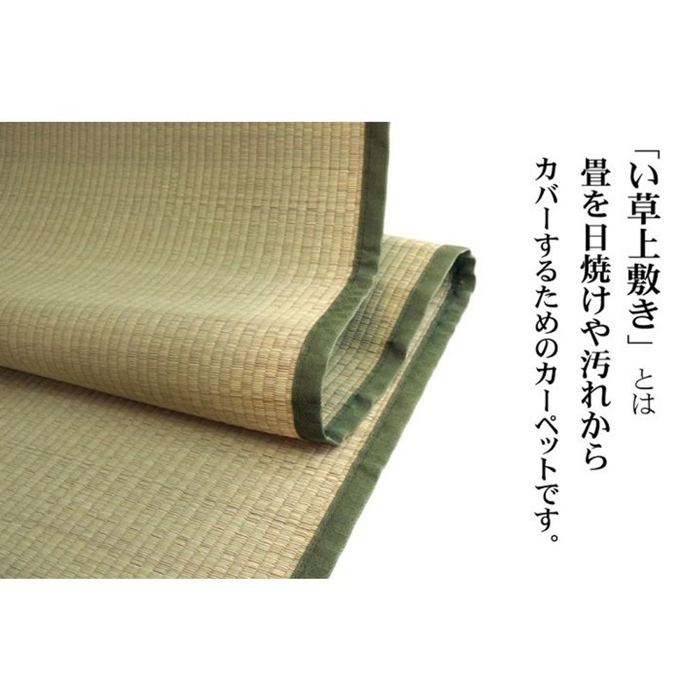 純国産 い草 上敷き カーペット 双目織 『草津』 江戸間 【メーカ直送・代引不可】, い草, 江戸間1畳(88&times;176cm）