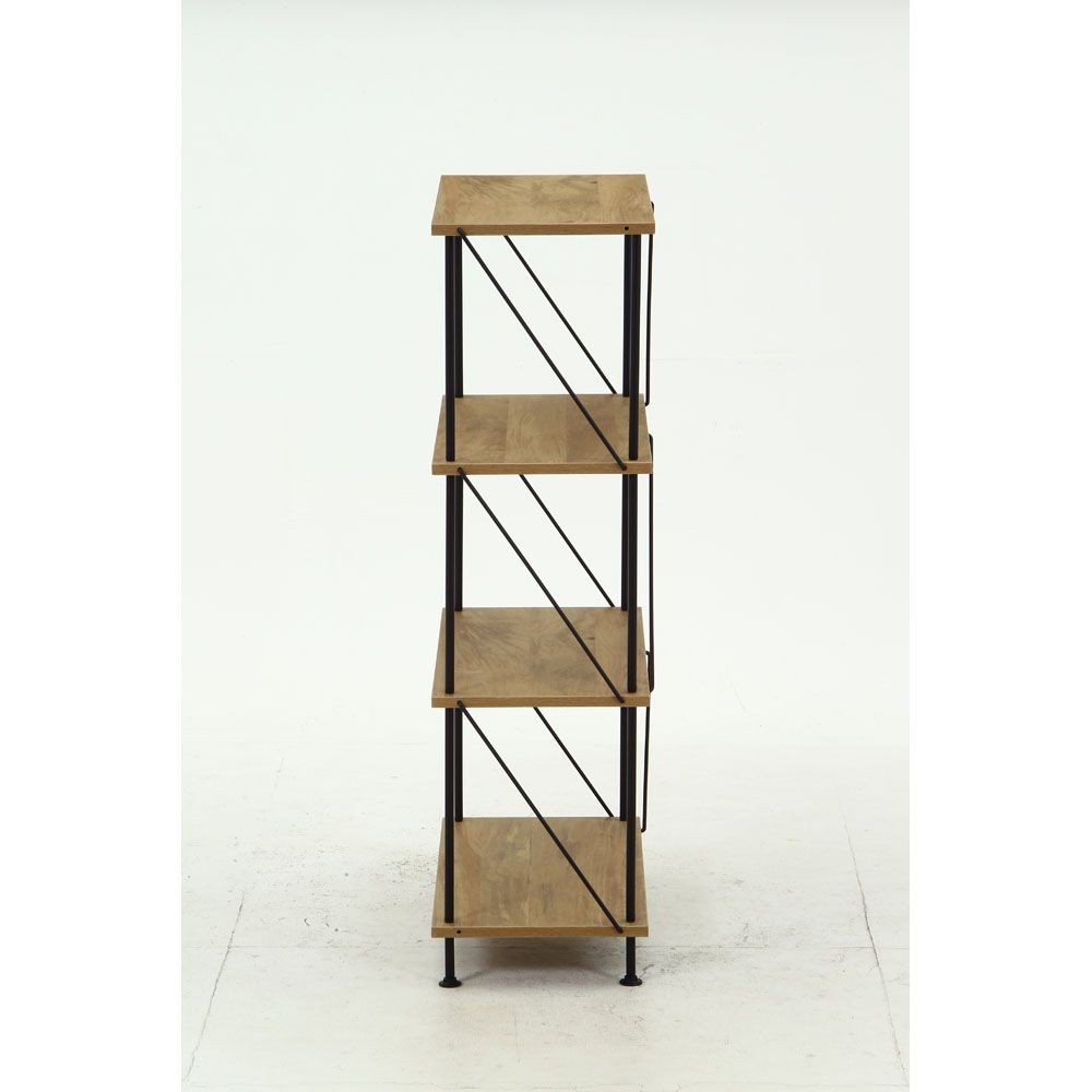 不二貿易 ＥＺＢＯツイストロック　オープンラック４段　ＯＡＫ　ＮＡ【メーカー直送・代引不可】, ナチュラル, 幅615mm&times;奥行306mm&times;高さ1065mm