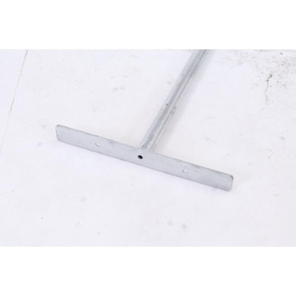 フェンス用支柱　プレート型120【メーカー直送・代引不可】, スチール, 高さ1200mm