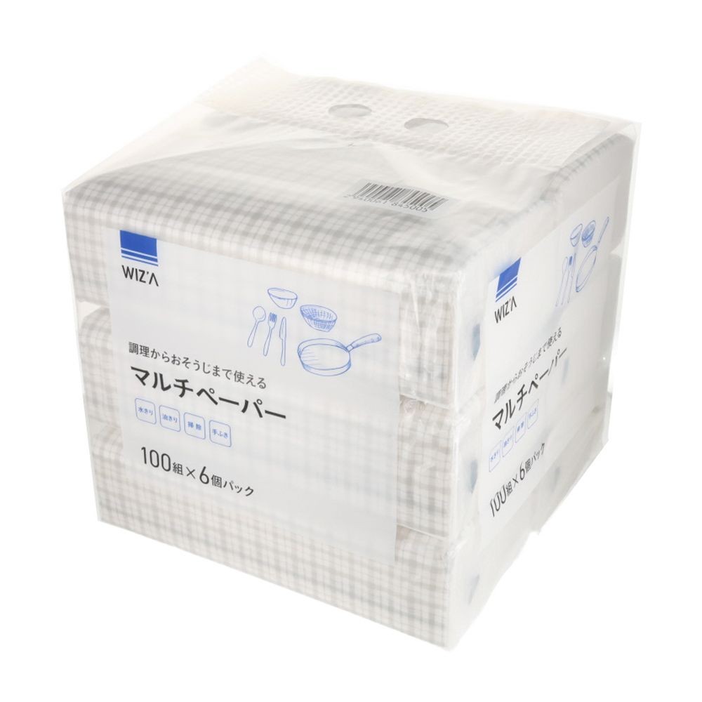 ウィザ WIZ'A マルチペーパー１００組入り×６個パック, 100組, 6個パック
