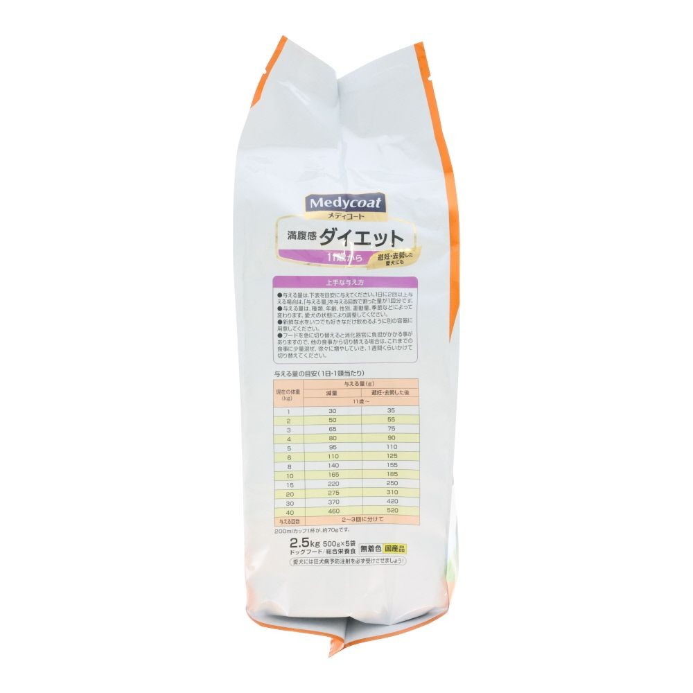 ペットライン　メディコート満腹ダイエット１１歳２．５ｋｇ, 11歳から, 2.5kg