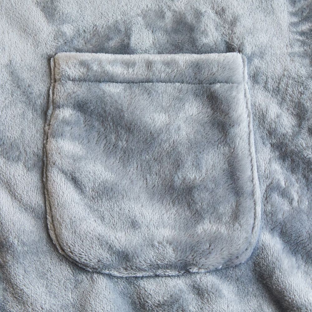 WIZ'A　ウィザ　ベストタイプの着る毛布　グレー, グレー, 着丈70cm