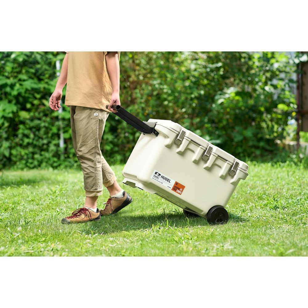 アイリスオーヤマ HUGEL 真空断熱クーラーボックス 60L アッシュホワイト, アッシュホワイト, 60L