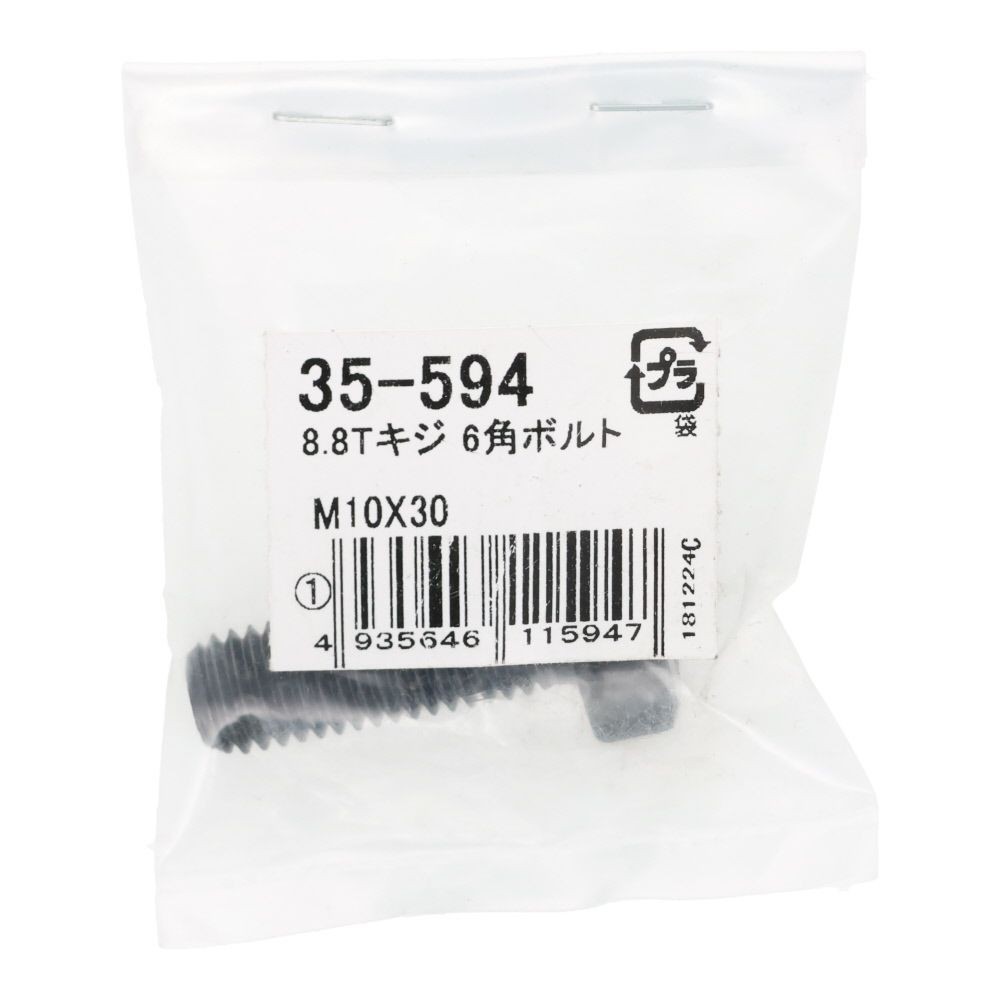 ８．８Ｔ生地　六角ボルト　Ｍ１０&times;３０, ボルト, M10&times;30