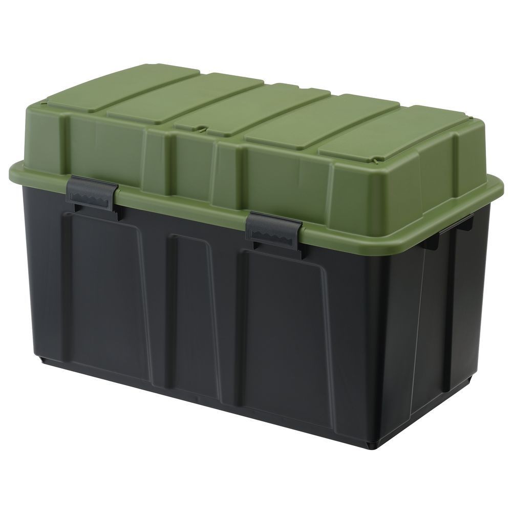 収納ボックス Nタフコンジャンボ ATCJ-114 フタ付き 幅78&times;奥行45.5&times;高さ49cm, カーキ／ブラック, ATCJ-114