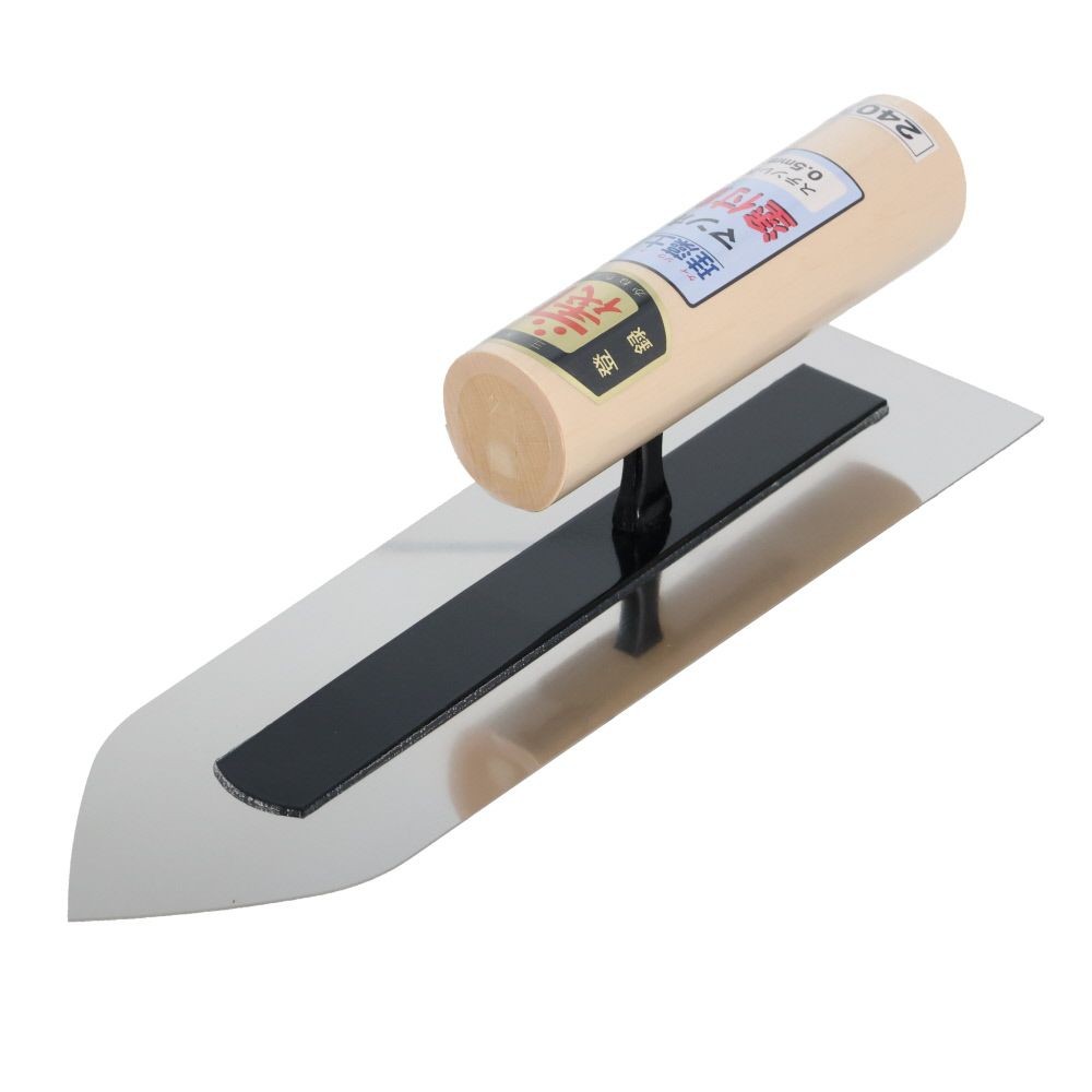 カネ千代　マンボ内装塗付鏝ステン　厚さ0.5mm　長さ240mm, 珪藻土用, 0.5&times;240mm