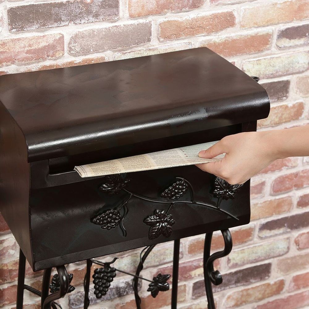 置き型ポスト メールボックス グレープ BR2 XBS181224【メーカー直送・代引不可】, ブラウン, XBS181224