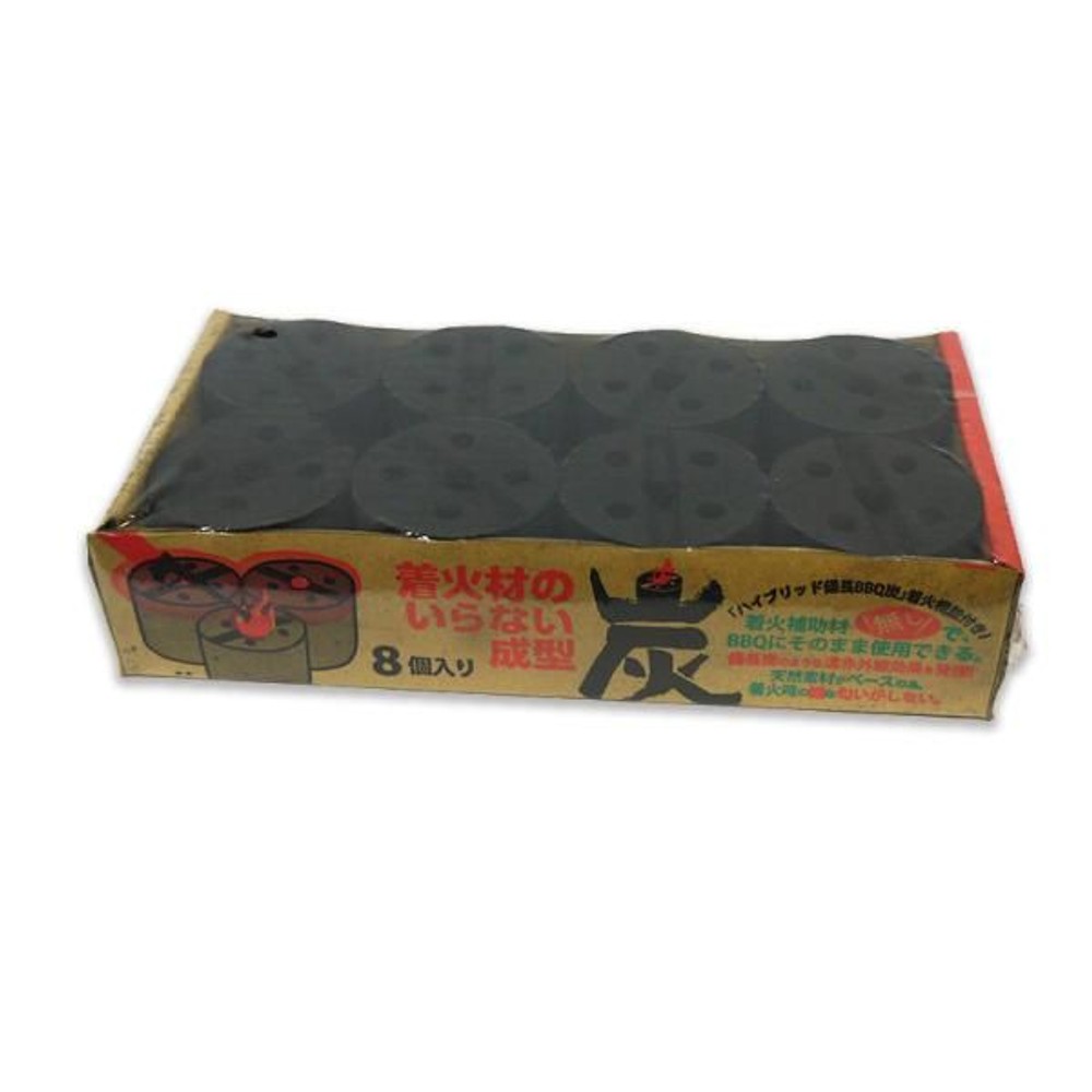 着火材のいらない成型炭8個入り, 黒, ８個入り