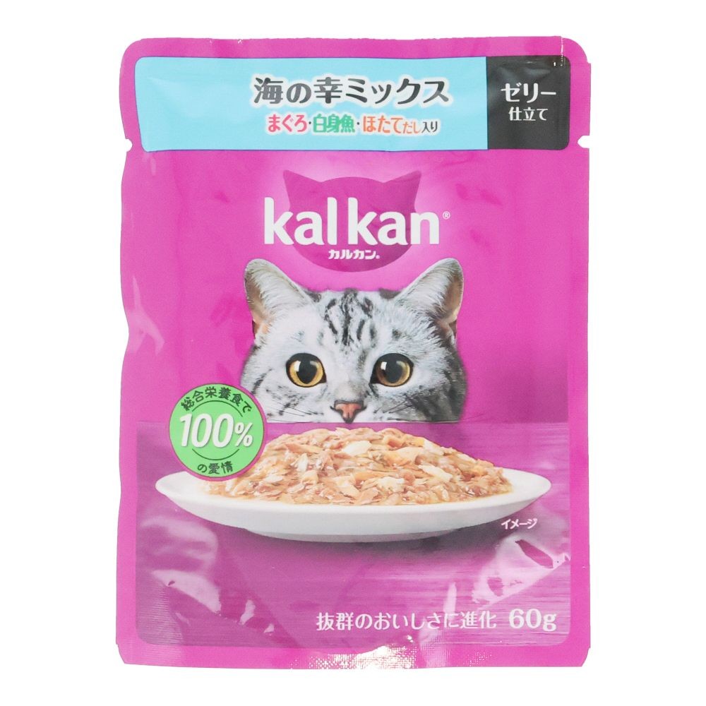 カルカンパウチ　海の幸Ｍ　まぐろ・白身魚・ほたてだし入り, 海の幸Ｍ　まぐろ・白身魚・ほたてだし入り, 60g