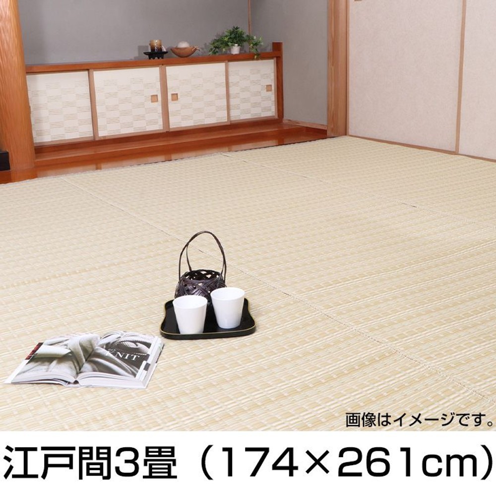 お手入れ簡単 上敷き カーペット 花莚 バルカン 江戸間 ベージュ ポリプロピレン【メーカー直送・代引不可】, その他カラー１, 1畳用