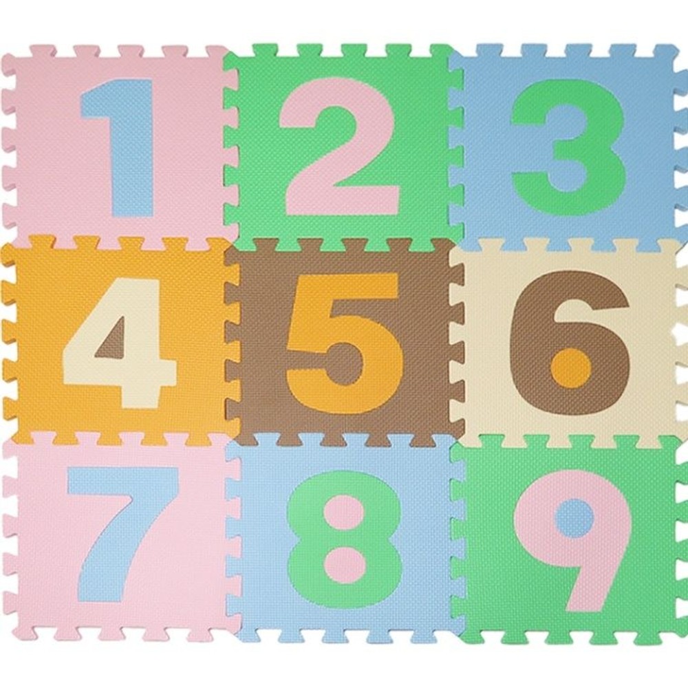 つなげるパズルマット　9枚組　数字, その他カラー１, その他サイズ１