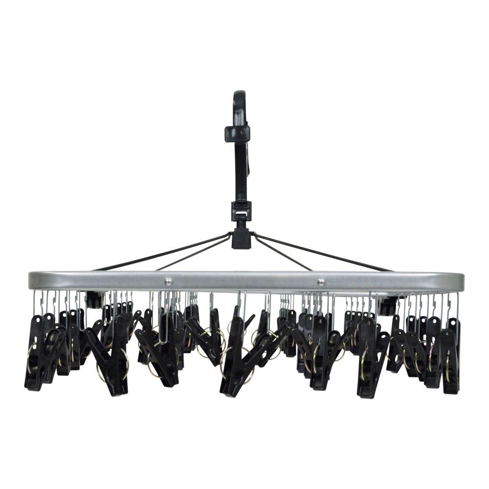 ウィザ WIZ'A　ひっぱって取り込めるスーパーメタル洗濯ハンガー　５０ピンチ, シルバー, 50ピンチ