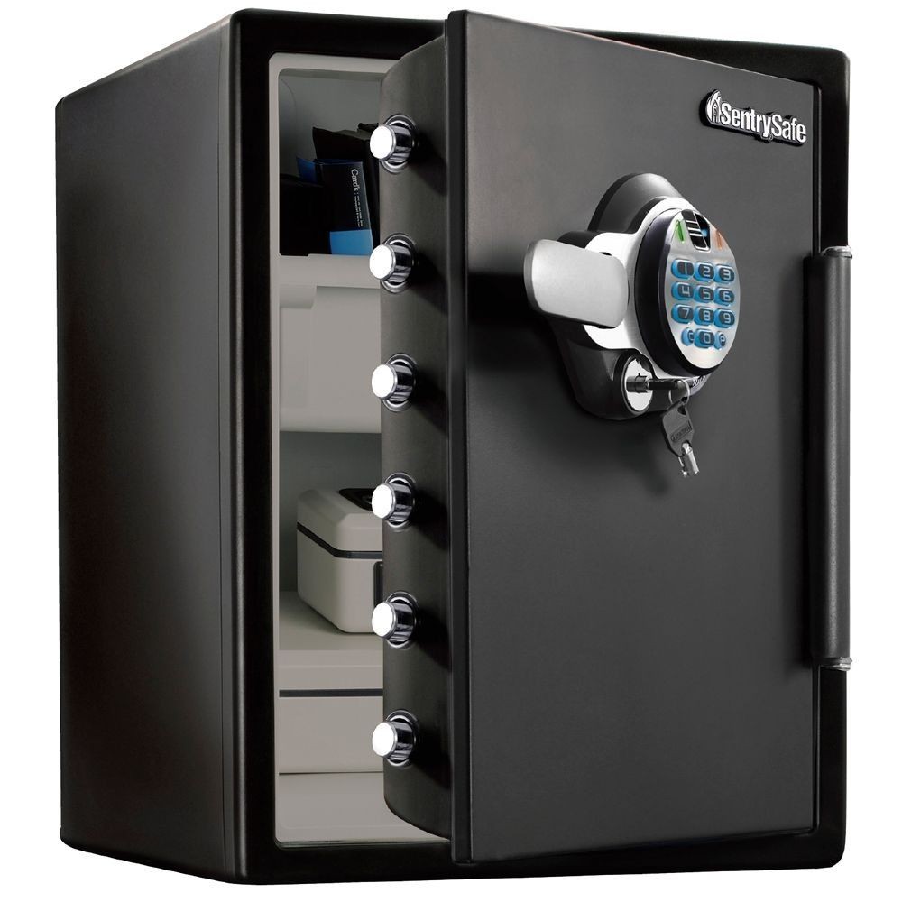 【開梱・設置費込】セントリー指紋認証式1時間耐火・耐水金庫  JFW205BXL【メーカー直送・代引不可】, ブラック, JFW205BXL