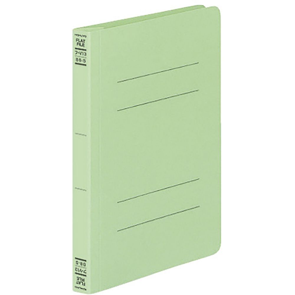 コクヨ　フラットファイルV樹脂製とじ具B6縦 15mmとじ 緑 フ-V13G, 緑, B6S