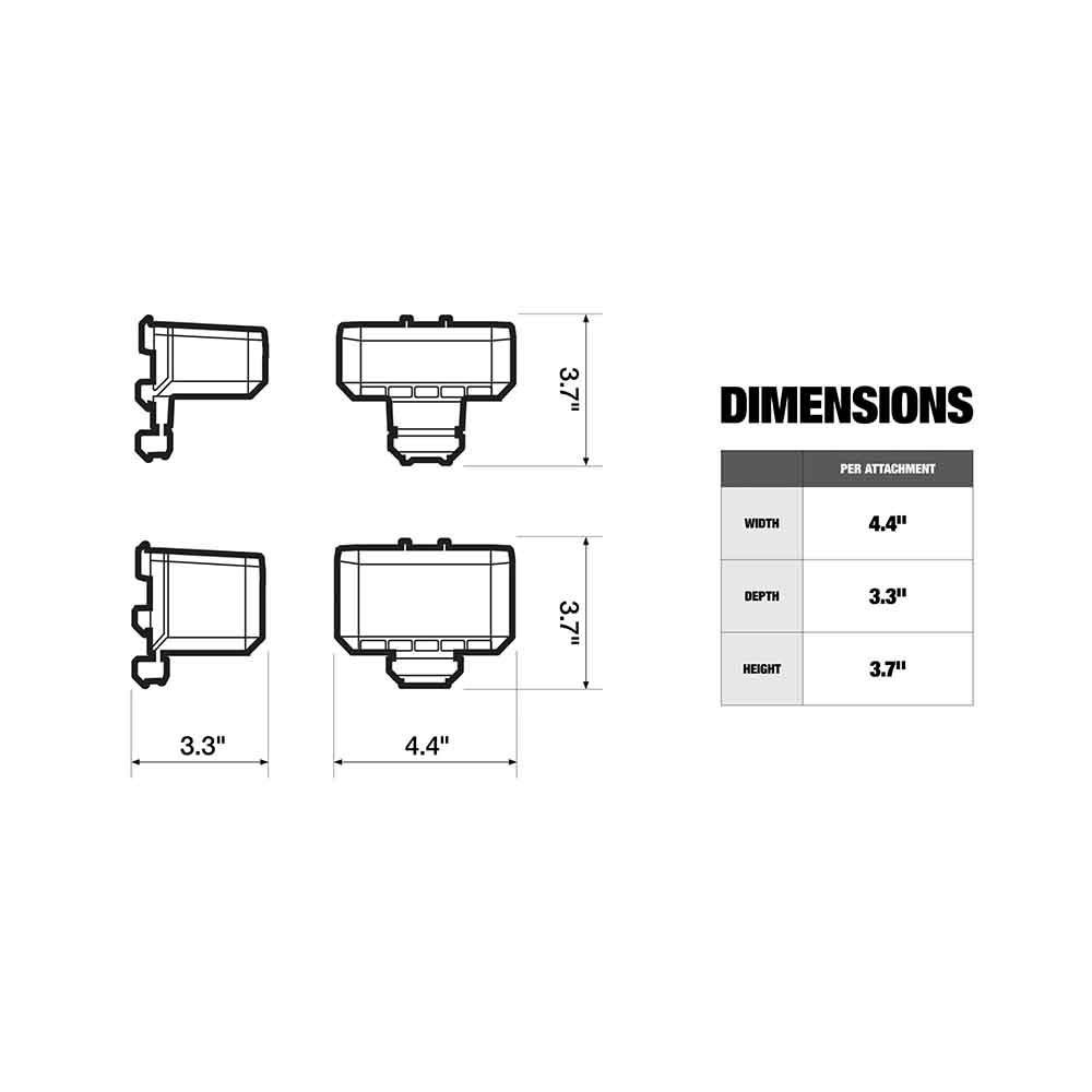 TOUGHBUILT（タフビルト）STACK TECH(スタックテック) 　ロングツールホルダー, ブラック, TB-B1-A-54