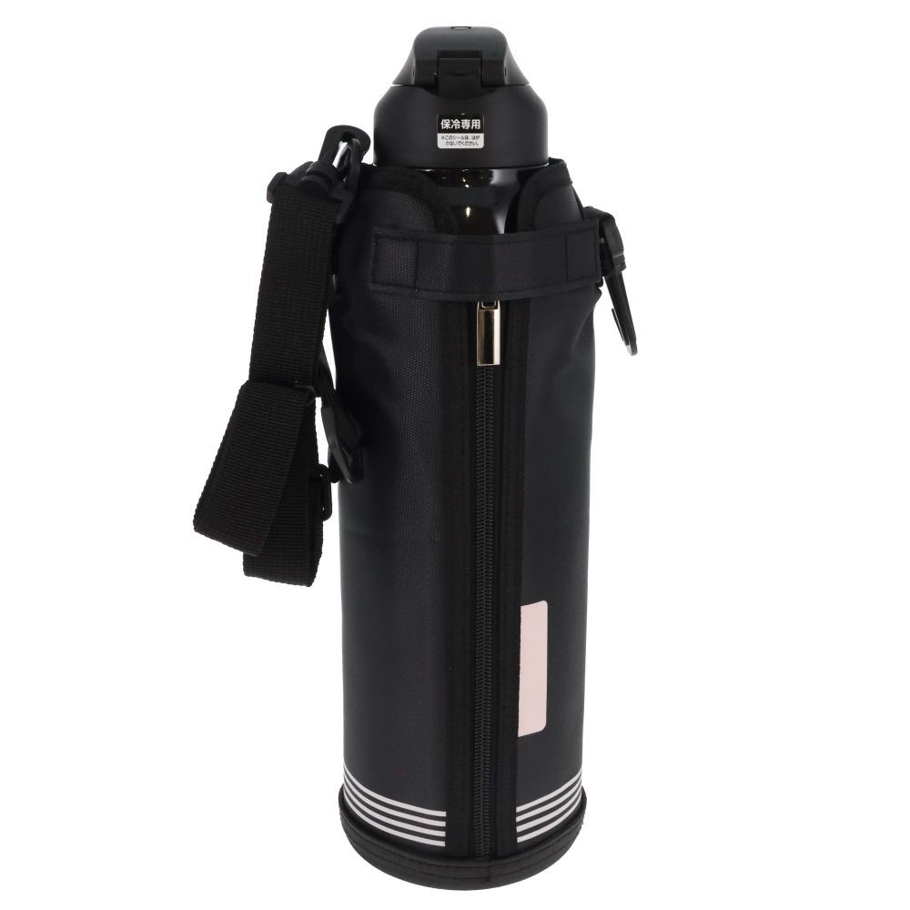 WIZ'A ウィザ　ワンタッチ栓ダイレクトボトル　ポーチ付き　２．０L, ブラック, 2.0L