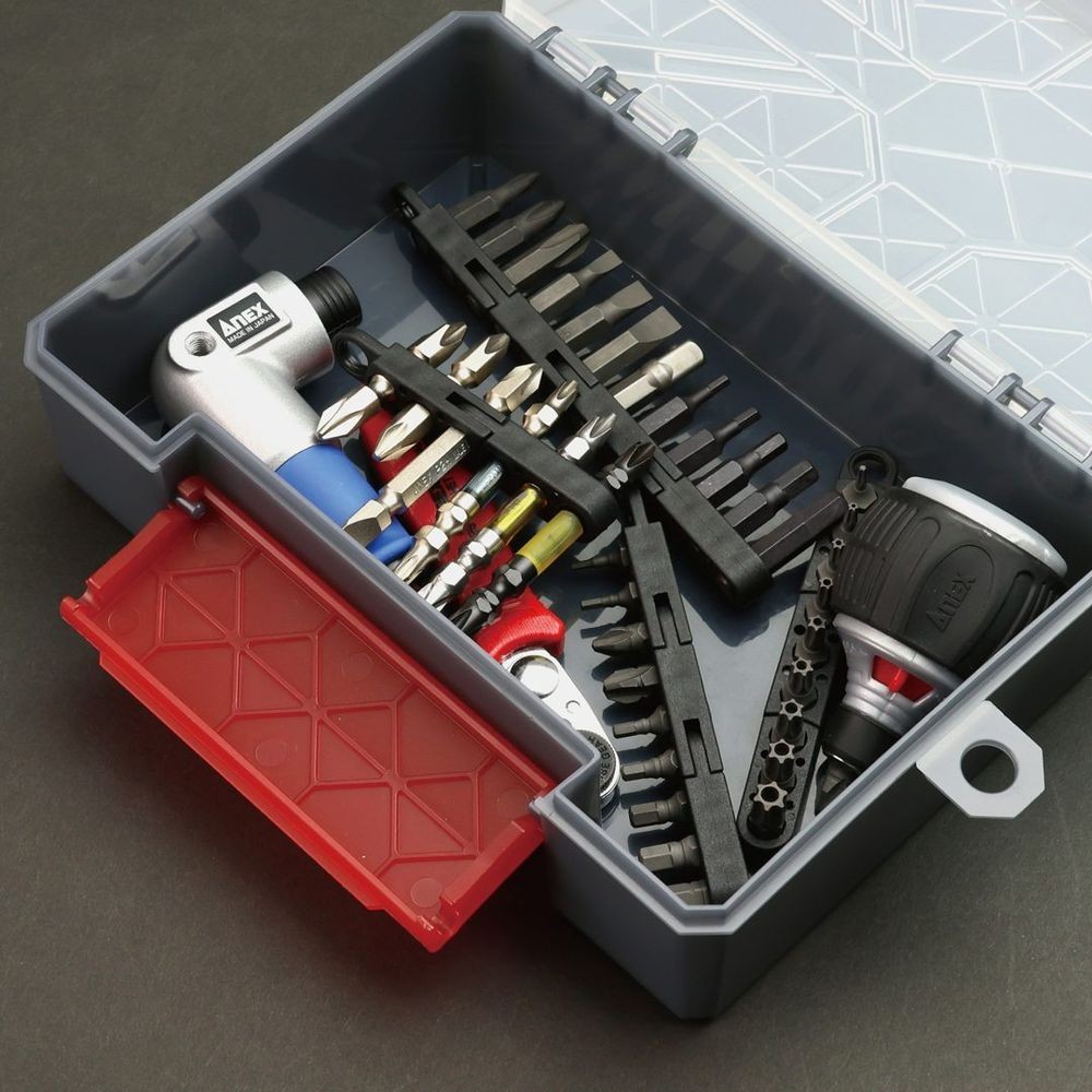 アネックスツール（ANEX） 連結ビットホルダー ABHL-S1, 黒, 2セット